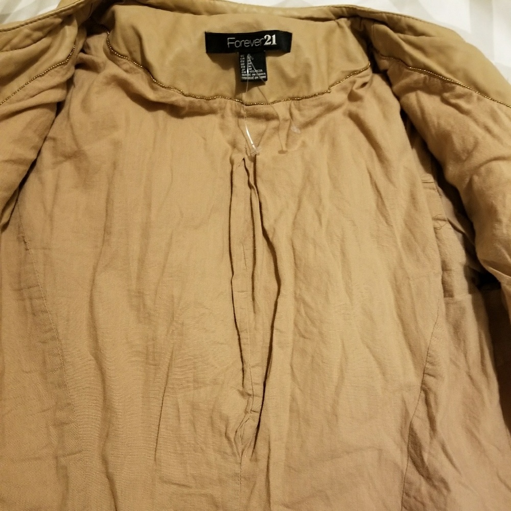 Forever 21 quilted camel colored bomber 🎊🎉🎀 - Picture 4 of 8
